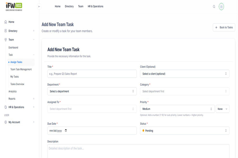 CRM Dashboard