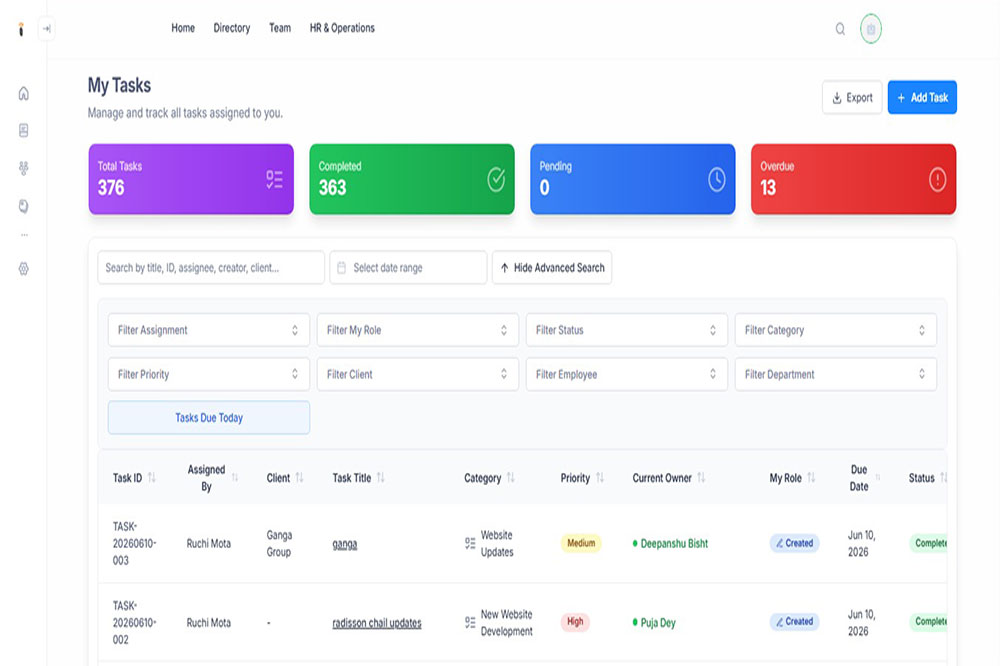 CRM Dashboard